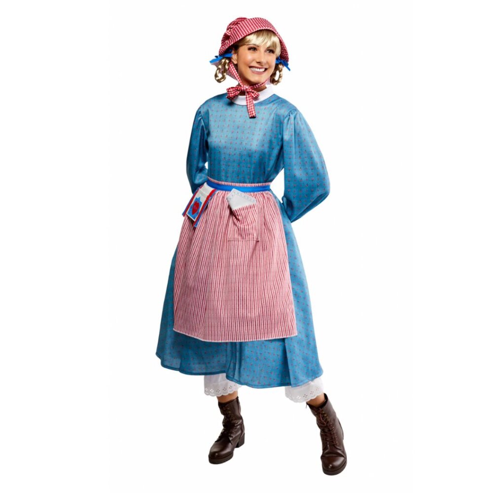 Women's American Girl Kirsten Larson Dress with Bonnet Costume Set - Size Large